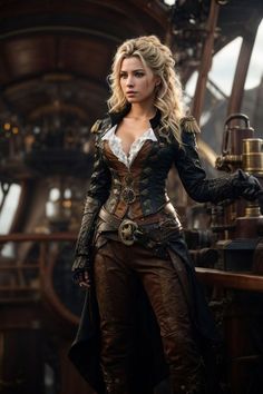 Steampunk Costumes For Women, Steampunk Cosplay Female, Steampunk Female Outfits, Steampunk Costumes Women, Steampunk Pirate Female, Steam Punk Women, Steampunk Female, Steampunk Womens Fashion, Steampunk Outfits Women