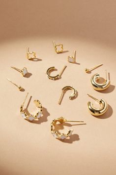 Delicate clover charms adorn these earrings. The dainty size and classic design ensure these earrings are both stylish and versatile. Altars State, Clover Charm, Clover Earrings, Christmas Trends, Gold Dipped, Altard State, Altar'd State, Accessories Jewelry Earrings, Earring Set