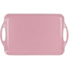 a pink plastic tray with handles