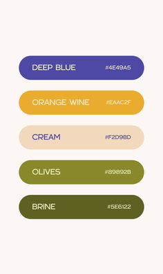 an iphone screen with the text deep blue, orange wine, cream and olives