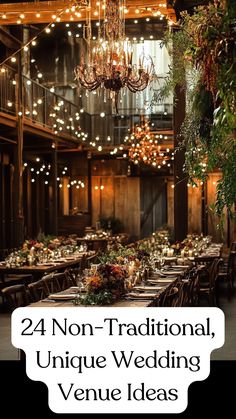 A stylish and unique wedding venue featuring rustic barn decorations and chic urban loft elements, perfect for a non-traditional and budget-friendly wedding celebration. Anniversary Venue Ideas, Different Wedding Venues, Cheap Nyc Wedding Venues, Rustic Bohemian Wedding Ideas, Whimsical Wedding Venue Ideas, Wedding Venue Colors, Wedding Theme Unique, Wedding Venues Ny State, Whimsical Industrial Wedding