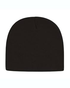 USA-Made 8 1/2" Beanie - BLACK - ONE SIZE | CAP AMERICA USA-Made 8 1/2" Beanie Hat in Black | Acrylic Cute White Cheap Beanie, Casual Black Acrylic Beanie, Basic Black Beanie Hat, Black Beanie, One Size Fits Most, Black One Size Beanie, Black Beanie One Size Fits Most, Classic Black Beanie Cap, Basic Black Beanie, One Size Fits Most, Basic Black Beanie (one Size)