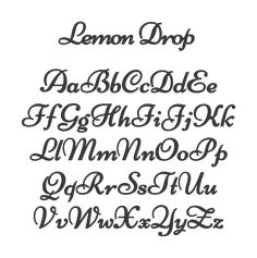 some type of lettering that is black and white with the letters in different font styles