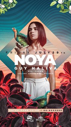 the poster for noya's new album, guy haliya