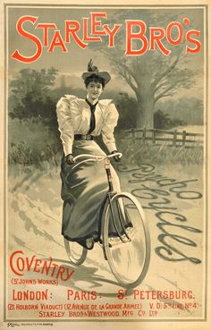 an old poster advertising a women's cycling event