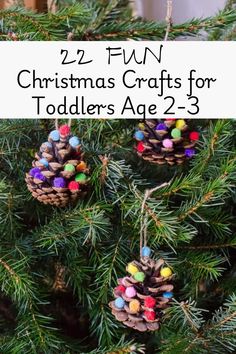 christmas crafts for toddlers to make with pine cones