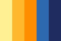 an image of the color scheme in blue, yellow and orange