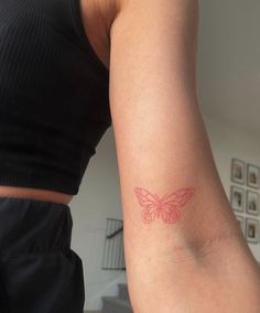 tattoo Petite Tattoos, Red Ink Tattoos, Red Tattoos, Minimalist Tattoos, Classy Tattoos, Dainty Tattoos, Subtle Tattoos, Feminine Tattoos