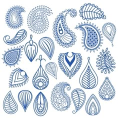 blue and white paisley designs on a white background stock photo, images and royalty illustrations