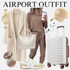 Airplane Aesthetic Outfit, Plane Outfit Airport Style, Airplane Outfit, Comfortable Airport Outfit, Airport Outfit Ideas, Casual Luxe, Target Finds