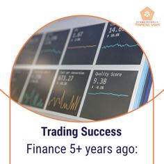 an advertisement for trading success with graphs on it