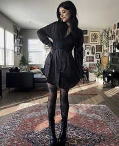 Dark Beauty Fashion, Envy Clothing, Alt Outfits, Black Outfits, Gothic Dress, All Black Outfit, Gothic Outfits