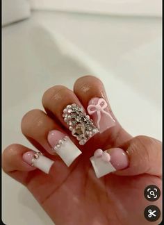 Charm Nails, Concert Makeup, Classy Acrylic, Junk Nails, Red Acrylic Nails, Girly Acrylic Nails