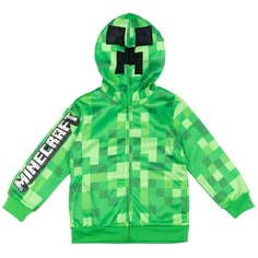 Get your gamer ready for a fun, action-packed adventure with this Minecraft Hoodie featuring the cool green pixelated Creepers. Mine for materials, battle mobs, and build your unique world as you explore the ever-changing Minecraft landscape and create anything you can imagine. Your little one will love this cute, comfy and stylish long sleeve graphic hooded sweatshirt featuring their favorite video game so much, they will always want to wear it. Size: 4. Gender: male. Age Group: toddler. Patter Minecraft Creeper Costume, Creeper Costume, Minecraft Hoodie, Minecraft Landscape, Winter Essentials Clothes, Black Creepers, Shop Minecraft, Ben 10 Action Figures, Hood Mask