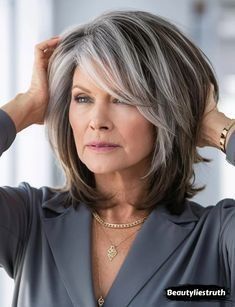 Discover 30 stylish short hairstyles for women over 50, from sleek bobs to modern shags, that are easy to maintain and perfect for any occasion. Brown Hair Over 50, Gray Highlights, Highlights For Brown Hair, Haircuts For Women Over 40, Haircuts For Medium Length Hair, Hair Over 50, Layered Haircuts For Medium Hair, Gray Hair Cuts