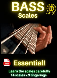 the bass scales book is being used to teach how to play guitar and learn how to use