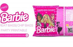 barbie party printable bags are on sale for $ 3 99 or free with purchase coupon