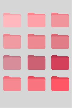 pink and red rectangles are arranged on a gray background, each with different colors