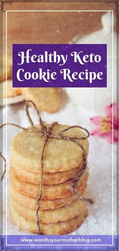 healthy keto cookie recipe with text overlay