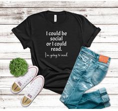 Looking for a unique birthday or Christmas gift for the book or reading lover in your life? Look no further than our funny bookworm shirt! It's perfect for men or women who love to read! Buy now and show your love for reading! Ideal gifts for librarians, teachers and book nerds. .: 100% Airlume combed and ringspun cotton (fiber content may vary for different colors) .: Light fabric (4.2 oz/yd² (142 g/m .: Retail fit .: Tear away label .: Runs true to size *Thank you for visiting our shop!  **For Gifts For Librarians Diy, Book Tee Shirts, Book Nerd Aesthetic Outfit, Funny Teacher Shirts, Sarcastic Clothing, Nerd Aesthetic, Bookworm Shirt, Gifts For Book Lovers, Gifts For Librarians