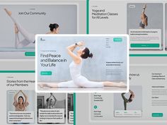 the website is designed to look like it has an image of a woman doing yoga