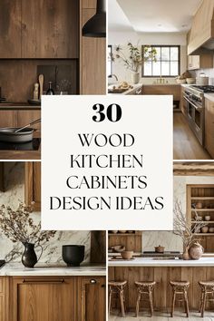 Looking for inspiration with warm wood cabinets and timeless white kitchens? Discover beautiful wood kitchen cabinet design ideas that bring warmth and character to any space. Perfect for modern farmhouse style decor or even small kitchen designs, these cabinets add natural texture and charm. Whether you're drawn to a sleek look or cozy, rustic vibes, these ideas offer interior design inspiration to elevate your kitchen! Brown And White Kitchens, Poplar Cabinets Kitchens, Wood Cabinets Kitchen White Counter, Rustic Maple Cabinets, Dark Walnut Kitchen Cabinets, Cabinet Kitchen Design, Wood Cabinet Kitchen, Modern Farm Kitchen