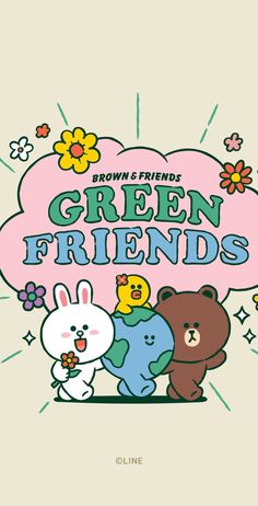 brown and friends green friends on the cover of a book