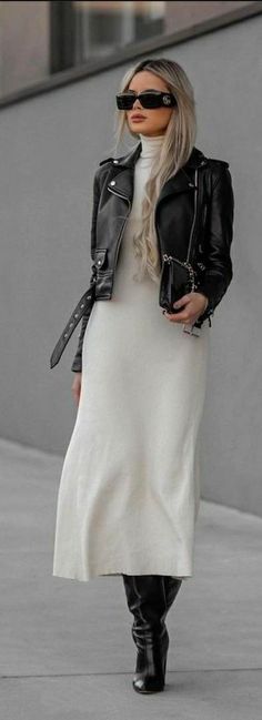 Casually Chic, Chic Fall Outfits, Fall Ideas, Looks Chic, 가을 패션, Black Leather Jacket, Fall Fashion Outfits, Mode Inspiration, Winter Fashion Outfits