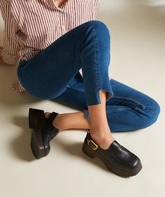 Carlos Slingback Chunky Platform Clog, Black Calzuro Clogs, Ella Woods, Charlotte Stone, Clogs Outfit, Pleather Pants, Statement Shoes, Black Clogs, Vintage Jumpsuit, Clogs Style