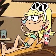 a cartoon character sitting on a beach chair with a drink in his hand and wearing sunglasses