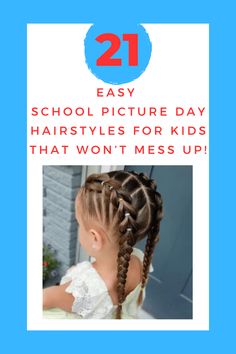 Love these easy hairstyle ideas for school picture day! Simple, cute, and perfect for kids who arent careful on the playground before picture time.