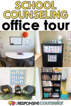 school counseling office Elementary School Counselor Office Decor, Counseling Office Furniture, Counseling Room Decor, School Counselor Room, Elementary School Counselor Office, School Counselor Classroom, Elementary School Counseling Office, School Counseling Office Decor, Guidance Office