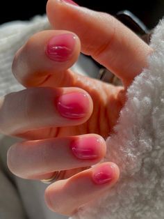 korean jelly nails pink Jelly Nails Pink, Korean Jelly Nails, Korean Image, Nails Korean, Berry Nails, Opi Nail Colors, Pretty Nail Colors, Nails Aesthetic