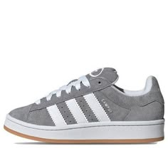 (GS) adidas Campus 00s J 'Grey Gum' HQ6507 (SNKR/Skate/Casual/Low Top/Big Kid/Non-Slip/Wear-resistant) Addis Campuses, Gray Adidas Campus, Gray Skate Shoes With Gum Sole And Round Toe, Grey Campus 00s, Adidas Campus Gray, Grey Adidas Campus, Grey Campus 00s Outfit, Adidas Campus Grey, Grey Campus