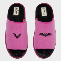 Dluxe By Dearfoam Women's Spooky Bat Slippers Purple New With Tags From Target, No Imperfections Brand: Dluxe By Dearfoams Purple With Black Bats Sizes Available: S 5-6 (Listed As Size 6) M 7-8 (Listed As Size 7) L 9-10 (Listed As Size 9) Xl 11-12 (Listed As Size 11) Dearfoam Slippers, Bridal Slippers, Leopard Slippers, Cat Slippers, Grey Slippers, Foam Slippers, Bear Slippers, Black Slippers, Slide Slippers