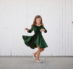 These velvet dresses are perfect for fall photoshoots and Christmas celebrations. These soft classic dresses are a timeless and precious choice for family reunions, special occasions, and daily wear! 𝐈𝐭𝐞𝐦 𝐃𝐞𝐭𝐚𝐢��𝐥𝐬 * 3/4 Sleeve Length  * Full Circle Skirt, Super Twirly! * Soft Fabric, Seams and Tags for kids with Sensory Sensitivities * Fabric Content: 92% Polyester, 8% Spandex * Easy to care for: Machine wash and dry. * Handmade in the USA * We can customize measurements upon request. Winter Wedding Flower Girl, Dress For Christmas, Girls Winter Dresses, Velvet Flower, Elegant Girls, Twirly Dress, Red Christmas Dress, Holiday Photoshoot, Dress For Fall