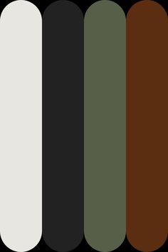 four different shades of black, brown, and white on a black background with the same color