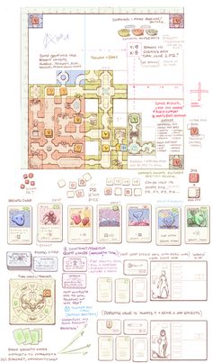 a drawing of a plan with various items and instructions for each piece in the diagram