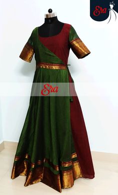 Saree Reuse, Long Gown Design, Stitching Ideas, Salwar Designs, Girls Frock Design, Long Gown Dress, Long Dress Design, Dress Neck Designs