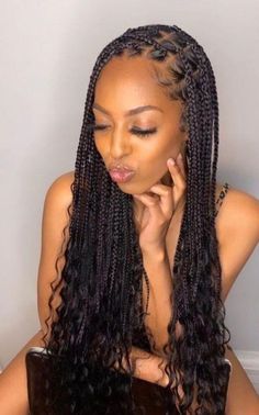 Long Braided Hairstyles, Braids Styling, Bob Braids Hairstyles, Girl Braided Hairstyles, Braids Locs, Long Hair Updo