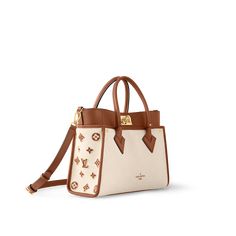 LOUIS VUITTON® - On My Side Mm - Tan Louis Vuitton On My Side, Sac Louis Vuitton, Luxury Tote Bags, Luxury Bags Collection, Girly Bags, Luxury Purses, Pretty Bags, My Side, Vuitton Bag