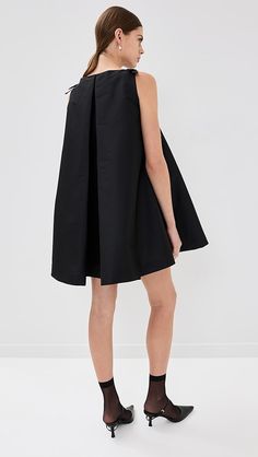 Bernadette Melody Dress | Shopbop Sleeveless Pullover, Pullover Designs, Box Pleats, Boat Neck, Pullover Styling, Romania, Dress Outfits, Black Dress, Fabric