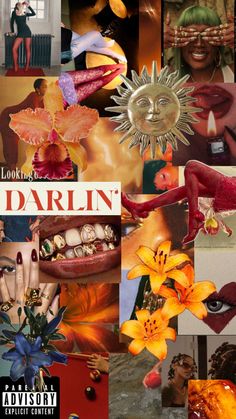 a collage of images with the words darlin on it