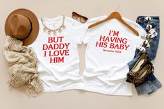 But Daddy I Love Him T-Shirt, Personalized I'm Having His Baby Shirt, Pregnancy Announcement Tee, Pregnancy Reveal Shirt, New Mom Gift Shirt But Daddy I love Him, Having His Baby Tee, Pregnancy Reveal Tee, New Mom Gift T-Shirt, Pregnant Girl Shirt, Eras Tour Shirt, Custom Pregnancy, But Daddy Shirt, I am Having Hid Baby, Pregnant Eras Tour, Mommy Love Shirt, Daddy Love T-Shirt, Dad Christmas Gift, Welcome to my store! I'm thrilled to have you here. My primary focus is your satisfaction and ensur Pregnant Shirt, White Family Matching Maternity T-shirt, Pregnancy Shirts Cute, Family Matching White Maternity T-shirt, Maternity Cotton White Tops, Maternity Cotton Tops In White, Pregnant Announcement Shirt, Pregnant Tshirts, Maternity Family Matching T-shirt With Graphic Print