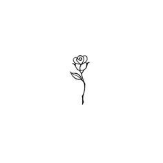 a black and white drawing of a single rose