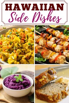 hawaiian side dishes with text overlay