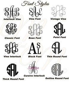 the monogram font styles are available for use in any type of lettering, including letters and