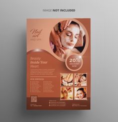 a flyer design for a beauty salon