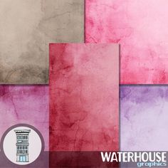 waterhouse graphics paper pack - pink and grey