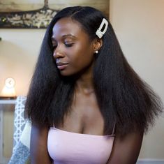 Long 4c Natural Hair Blowout, How To Style Relaxed African Hair, Long 4c Hairstyles, Straight 4c Hair, Natural Blowout Hairstyles, 4c Hair Blowout, 4c Blowout, Blowout Hairstyles Black Women, 4c Blowout Hairstyles